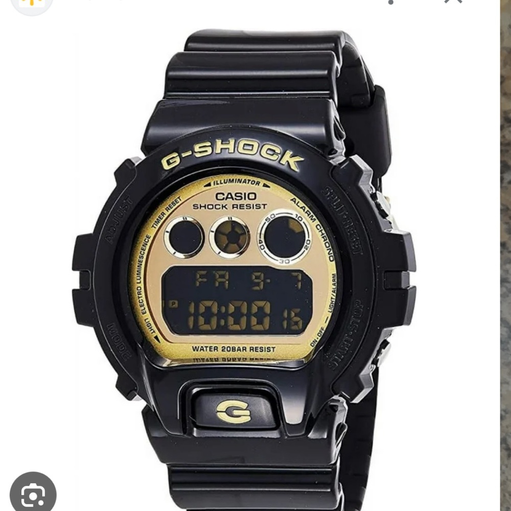 Casio G-Shock Black and Gold Shock Resistant Watch